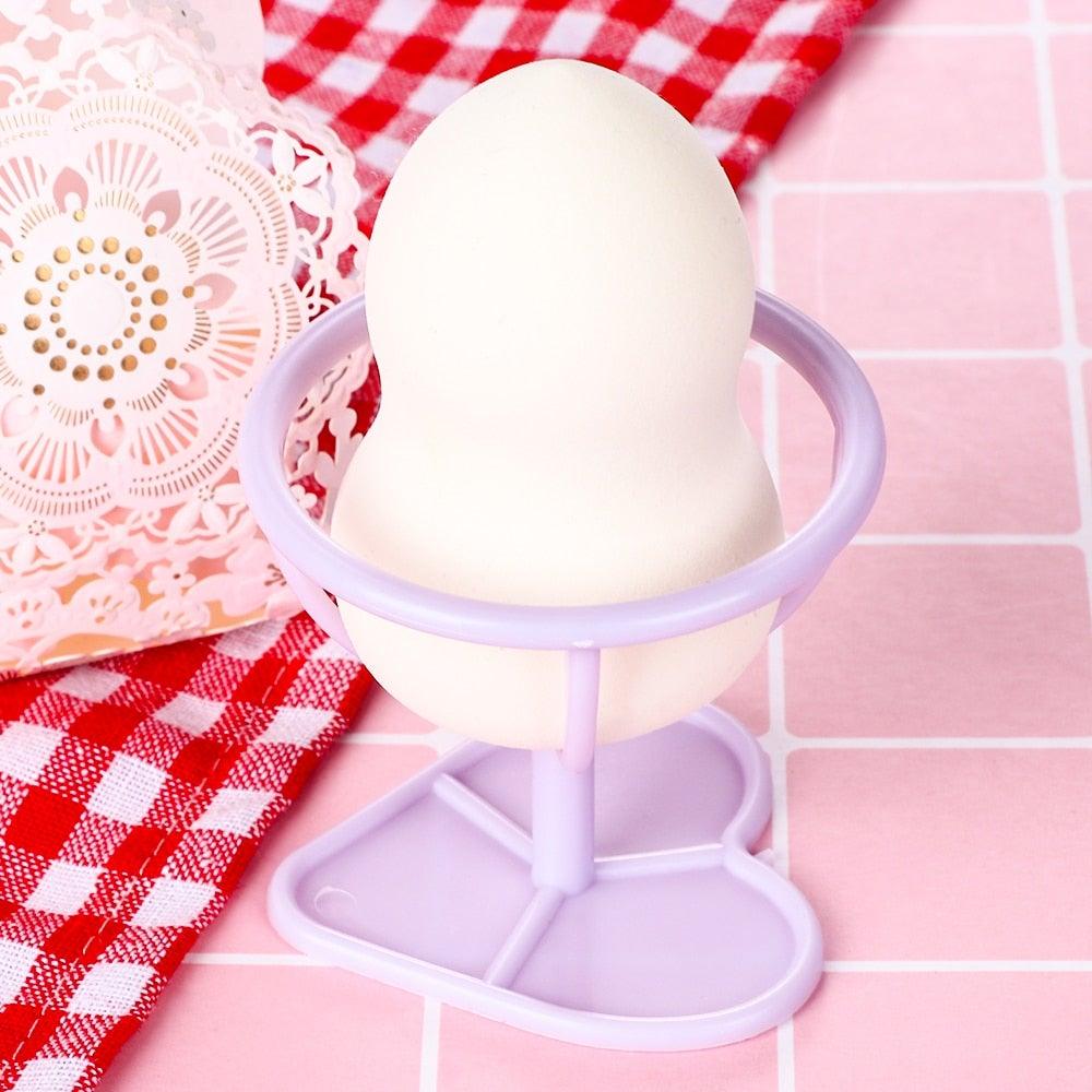 Makeup Sponge Case Capsule Shaped Box Container Makeup Drying Holder Easy Sponge Display Storage Cosmetic Puff Holder Egg Shape Box
