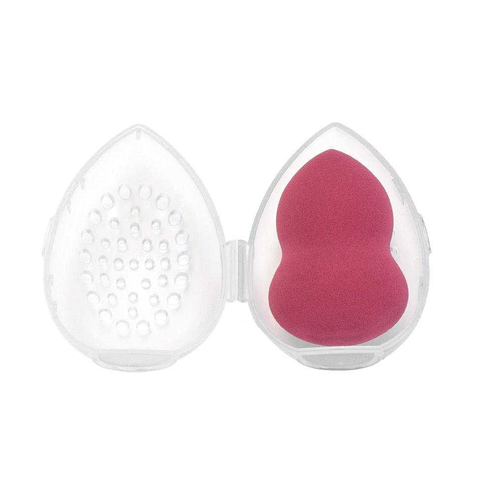 Makeup Sponge Case Capsule Shaped Box Container Makeup Drying Holder Easy Sponge Display Storage Cosmetic Puff Holder Egg Shape Box