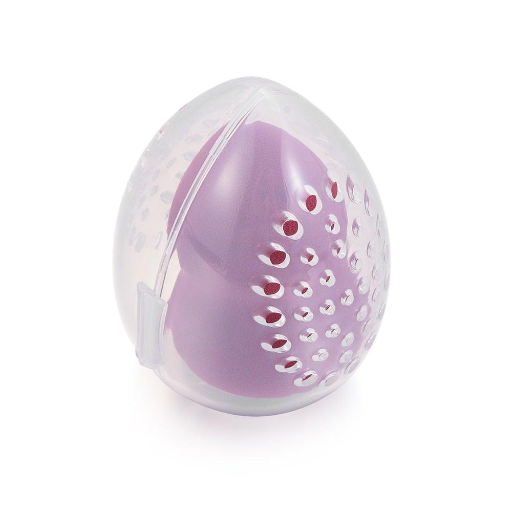 Makeup Sponge Case Capsule Shaped Box Container Makeup Drying Holder Easy Sponge Display Storage Cosmetic Puff Holder Egg Shape Box