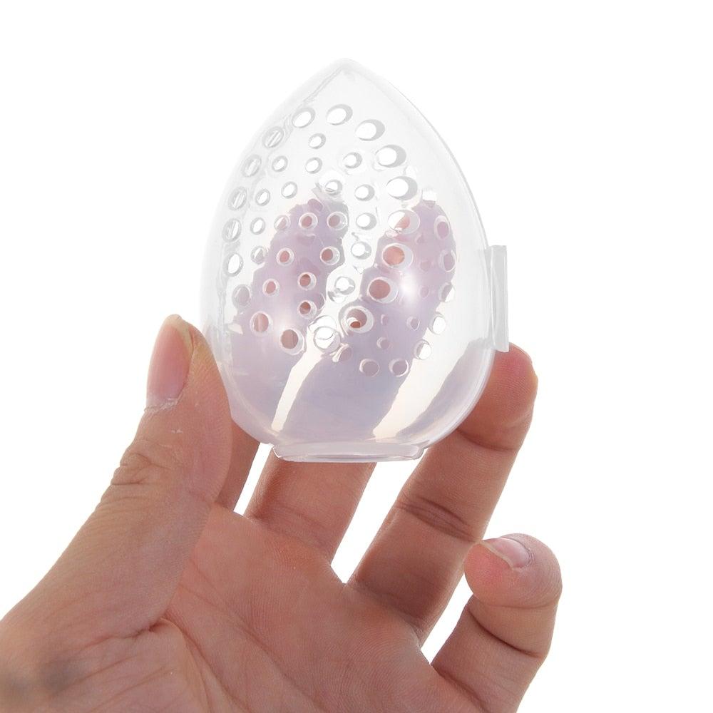 Makeup Sponge Case Capsule Shaped Box Container Makeup Drying Holder Easy Sponge Display Storage Cosmetic Puff Holder Egg Shape Box