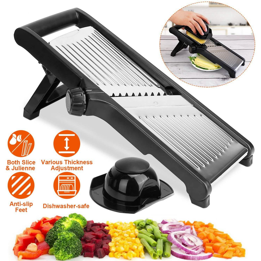 Mandoline Stainless Steel Food Slicer with 5 Adjustable Blades
