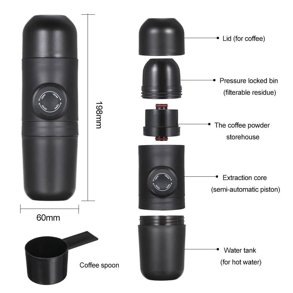 Manually Operated Portable Coffee Maker Espresso Machine