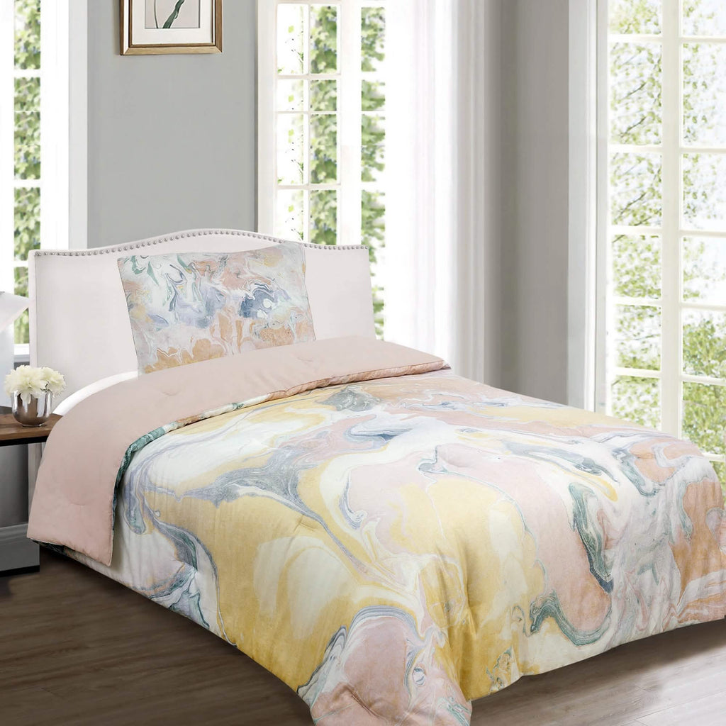 Marble Reversible Comforter Set