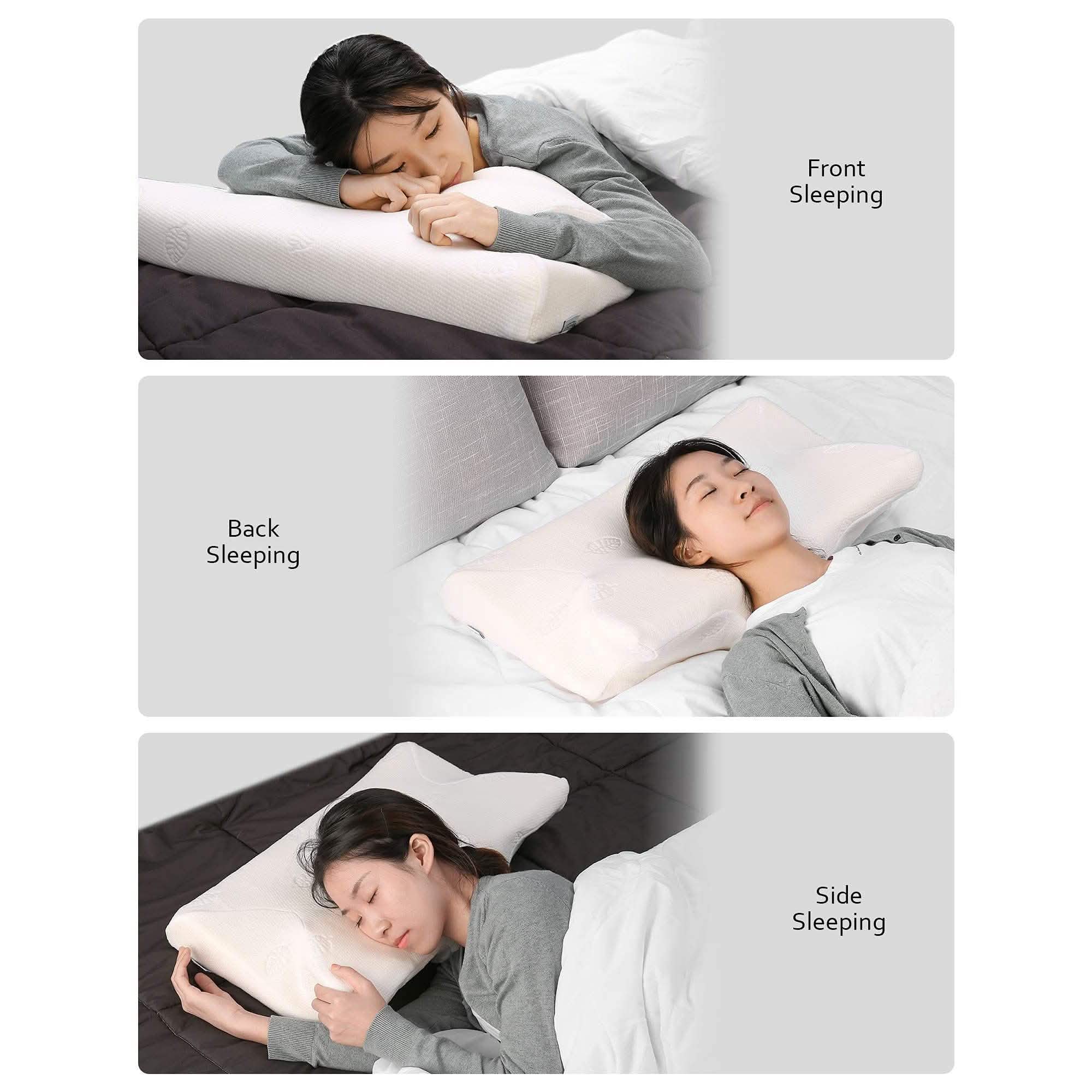 MARNUR Memory Foam Pillow for Neck Shoulder Pain Queen Size Wing Shape Design
