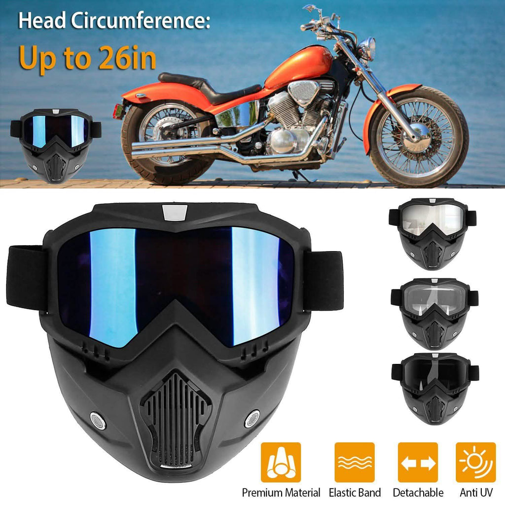 Mask Riding Goggle with Adjustable Non-slip Trip Mouth Filter