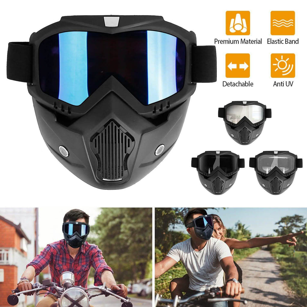 Mask Riding Goggle with Adjustable Non-slip Trip Mouth Filter