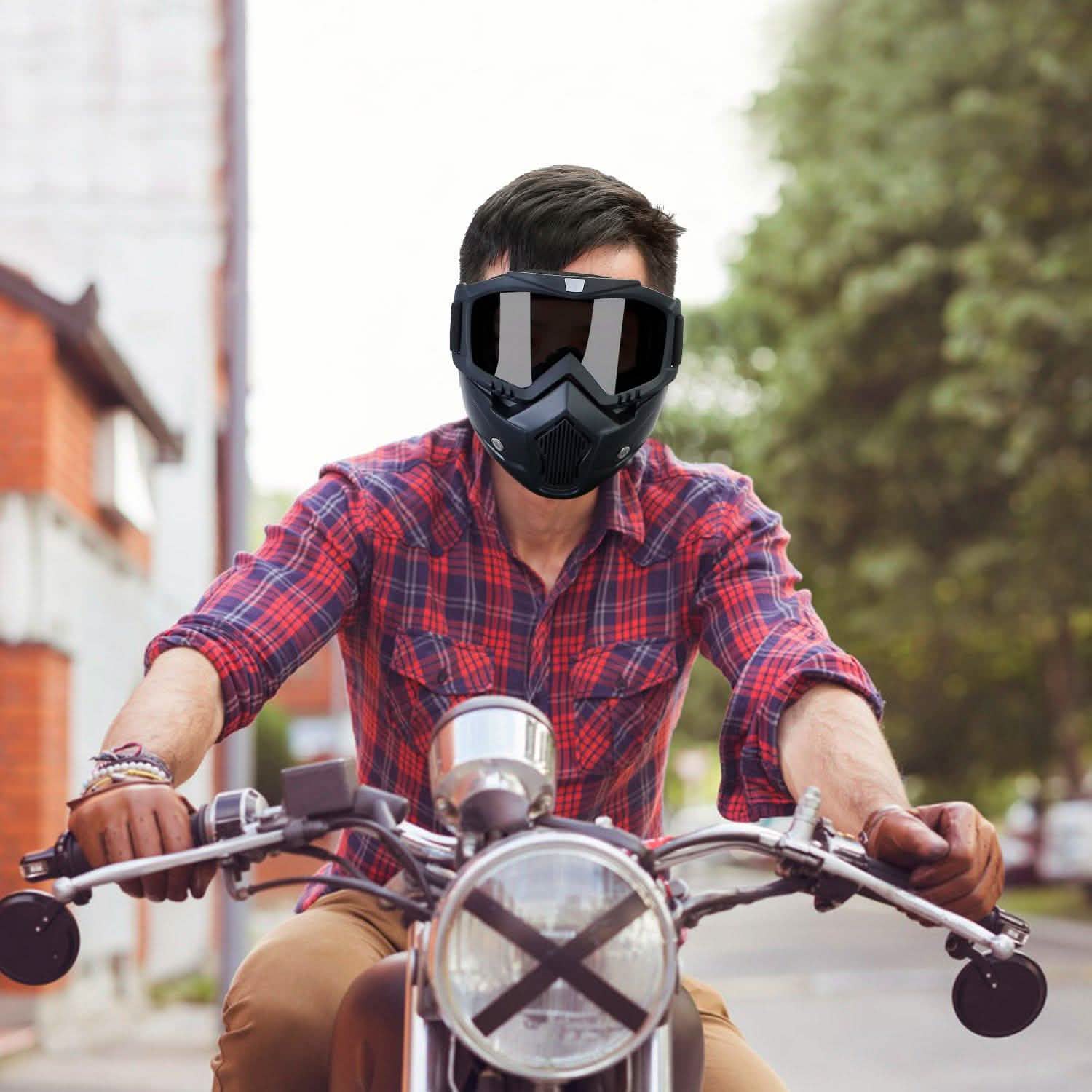 Mask Riding Goggle with Adjustable Non-slip Trip Mouth Filter