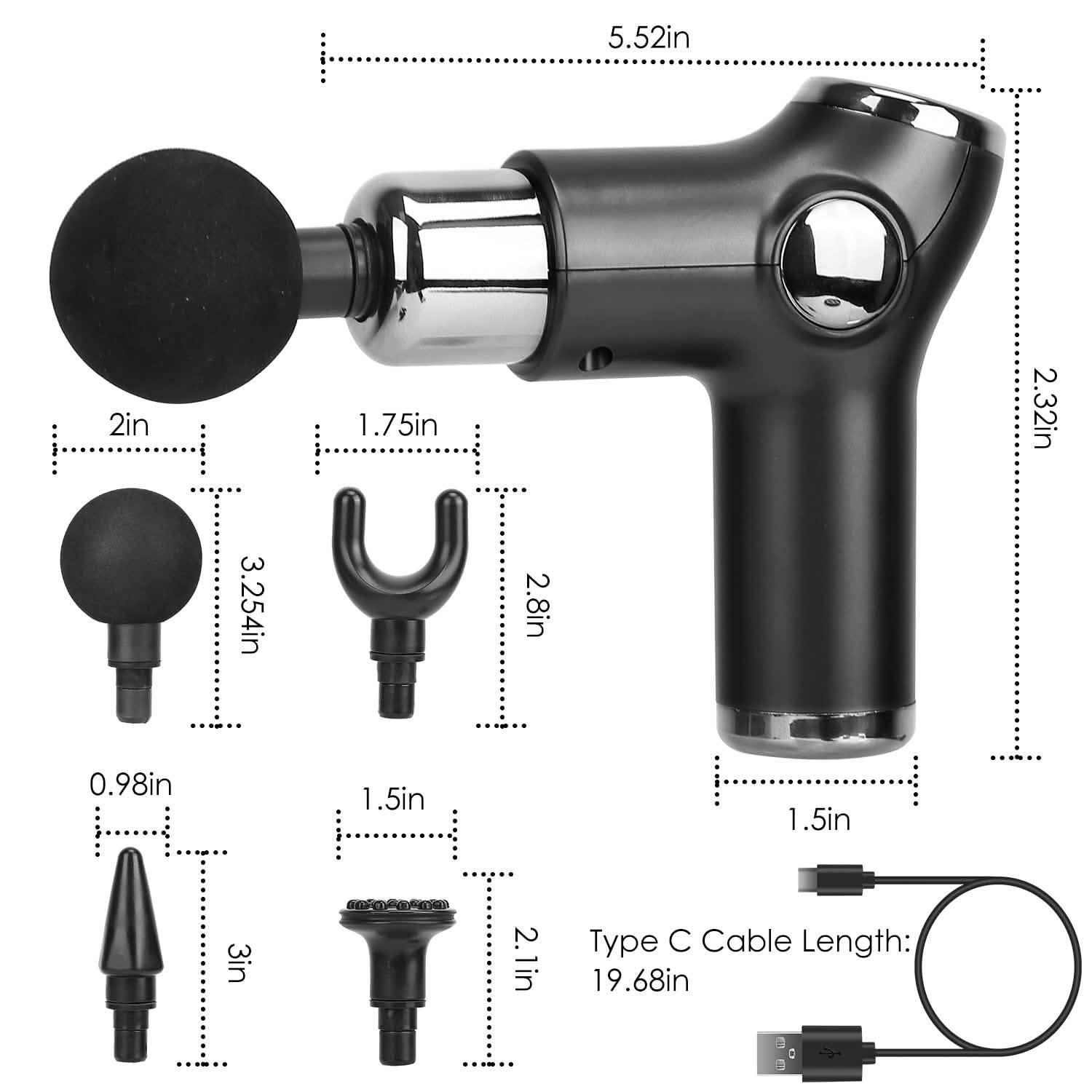 Massage Gun Deep Tissue Fascia Massager