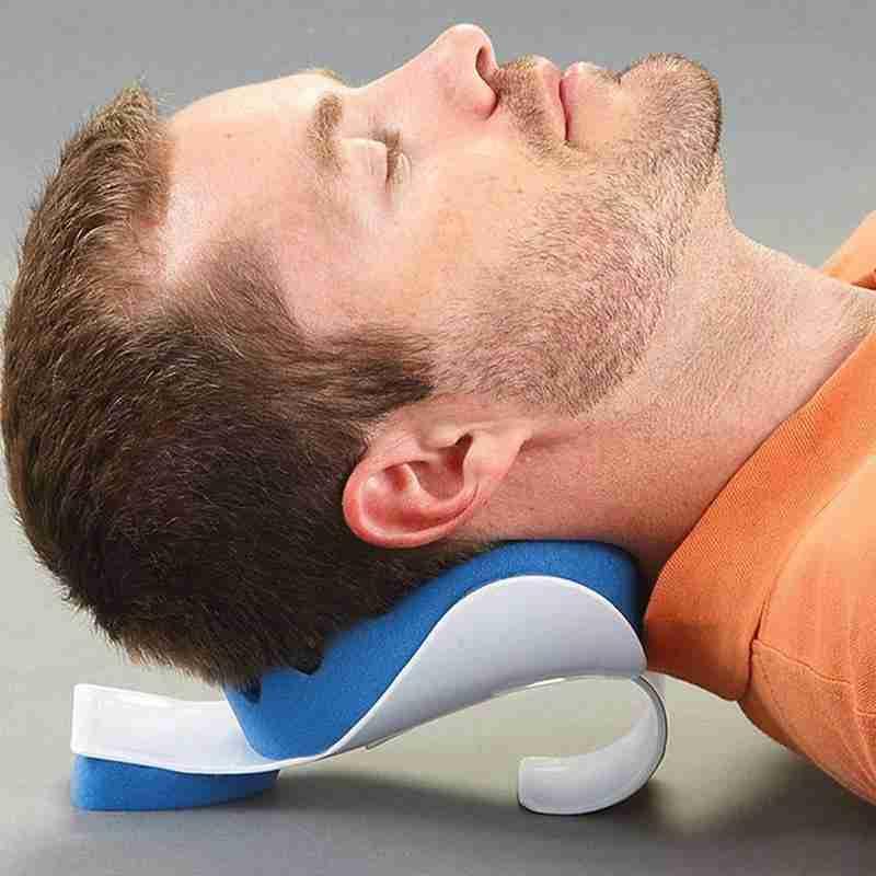 Massage Pillow Support Cervical Pillow Pain Device For Cervical Relax Align Travel Rest Relief Spine Neck Traction Pain Relief and Cervical Spine Alignment Neck and Shoulder Relaxer Cervical Traction Device Neck Stretcher Cervical Spine Alignment