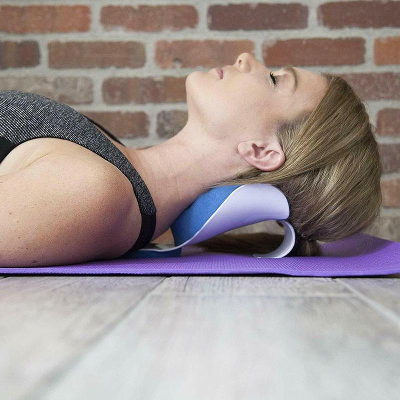 Massage Pillow Support Cervical Pillow Pain Device For Cervical Relax Align Travel Rest Relief Spine Neck Traction Pain Relief and Cervical Spine Alignment Neck and Shoulder Relaxer Cervical Traction Device Neck Stretcher Cervical Spine Alignment