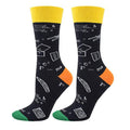 Math Print Men's Socks Space Leisure In Tube Socks Autumn And Winter New Style Cotton Socks Trendy Socks