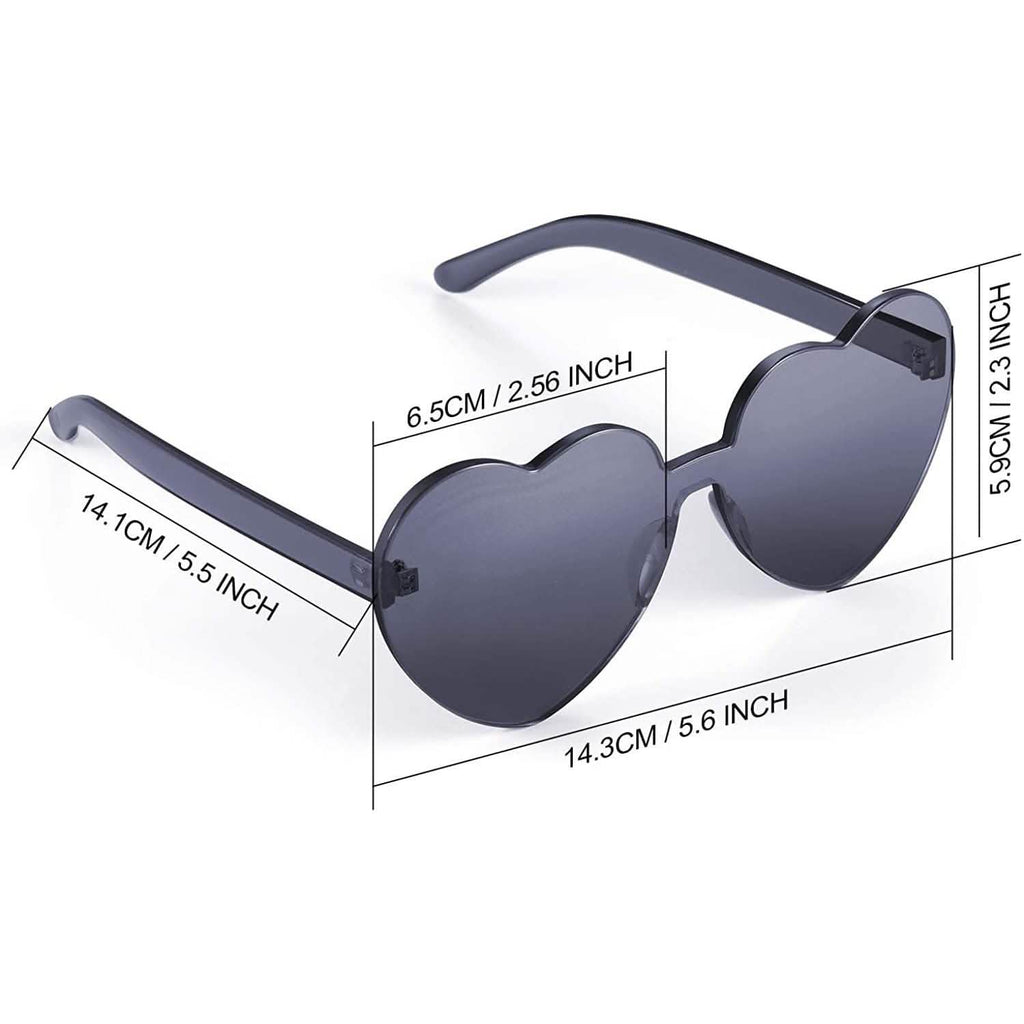 Maxdot Heart Shape Sunglasses Party Sunglasses