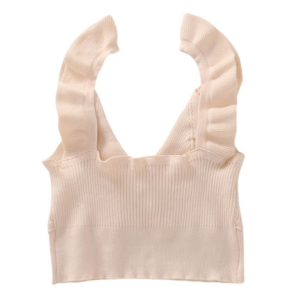 Meihuida Women's Sleeveless V Neck Crop Tops