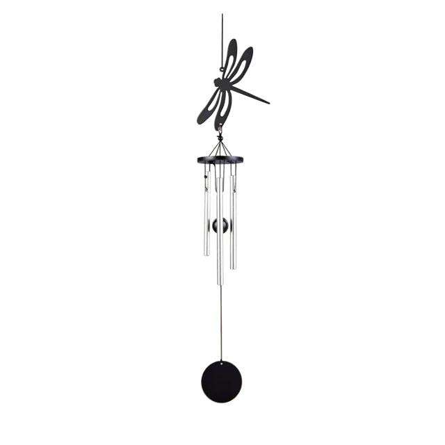 Memorial Butterfly Wind Chimes Angel  Wings Flying Bird Wind Chimes Garden Art Wings Wind Chime Patio Hummingbird Wind Chime Garden Hanging Decoration Outdoor Large Chimes For Patio  Porch Yard Black