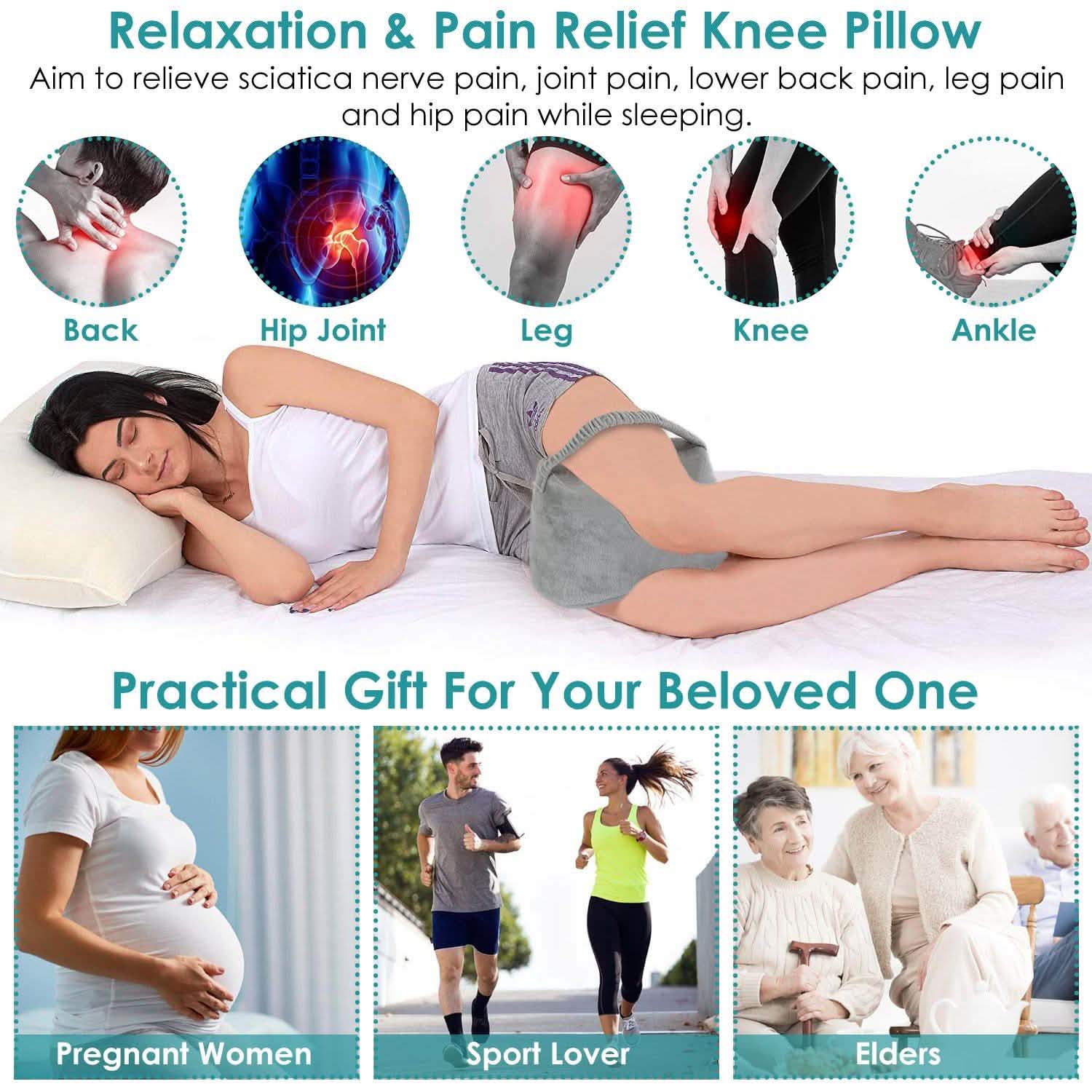 Memory Foam Contour Leg Pillow For Side Sleepers