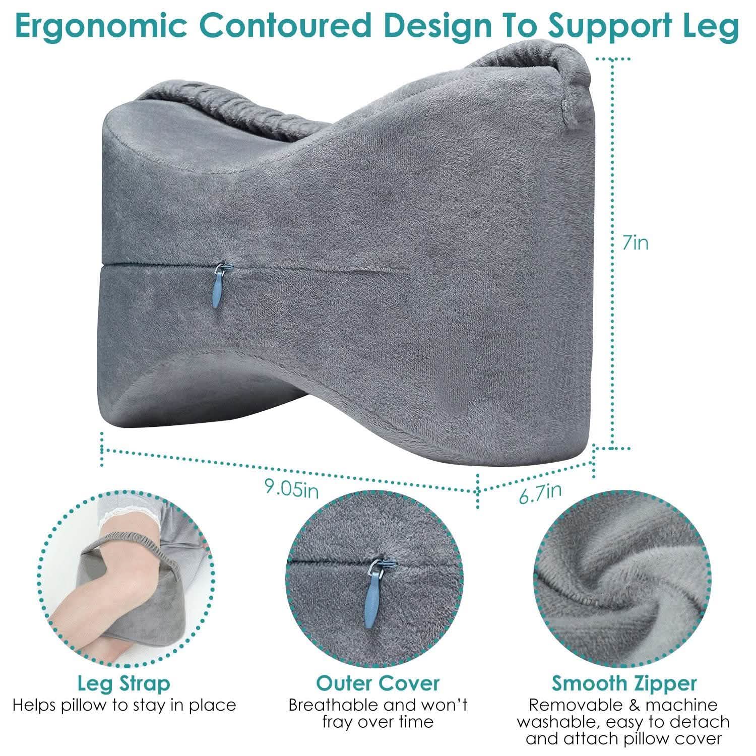 Memory Foam Contour Leg Pillow For Side Sleepers