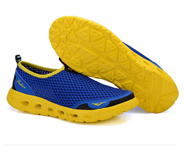 Men Casual Shoes Sneakers Light Breathable Summer Walking Beach Mesh Shoes Comfortable Mesh Work Shoes Athletic Slip On Walking Shoes For Men