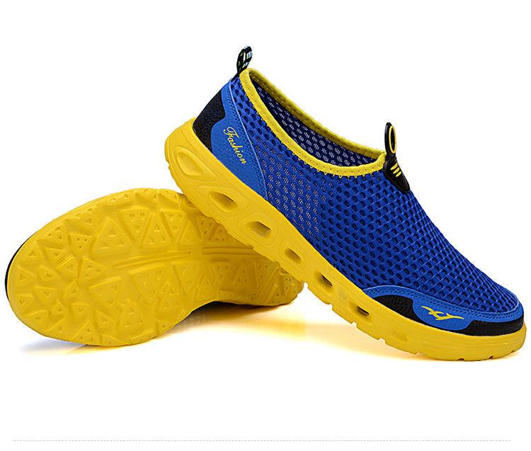 Men Casual Shoes Sneakers Light Breathable Summer Walking Beach Mesh Shoes Comfortable Mesh Work Shoes Athletic Slip On Walking Shoes For Men