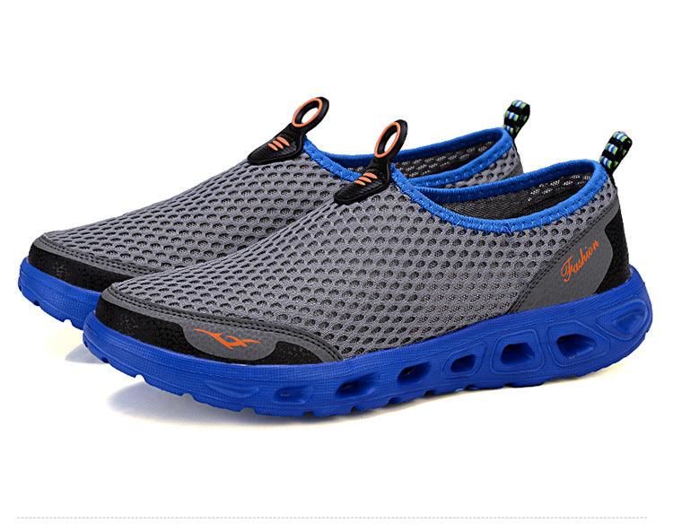 Men Casual Shoes Sneakers Light Breathable Summer Walking Beach Mesh Shoes Comfortable Mesh Work Shoes Athletic Slip On Walking Shoes For Men
