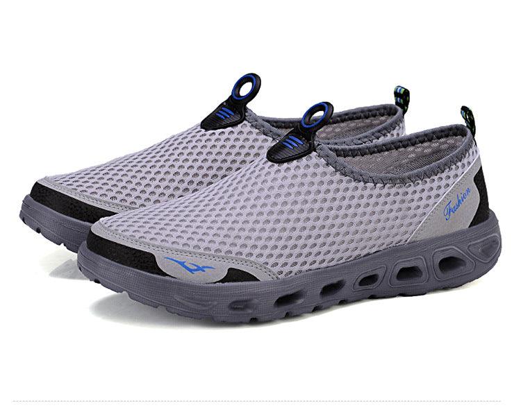 Men Casual Shoes Sneakers Light Breathable Summer Walking Beach Mesh Shoes Comfortable Mesh Work Shoes Athletic Slip On Walking Shoes For Men