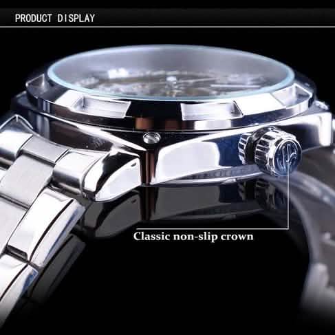 Men Luxury Skeleton Automatic Winding Mechanical Watch