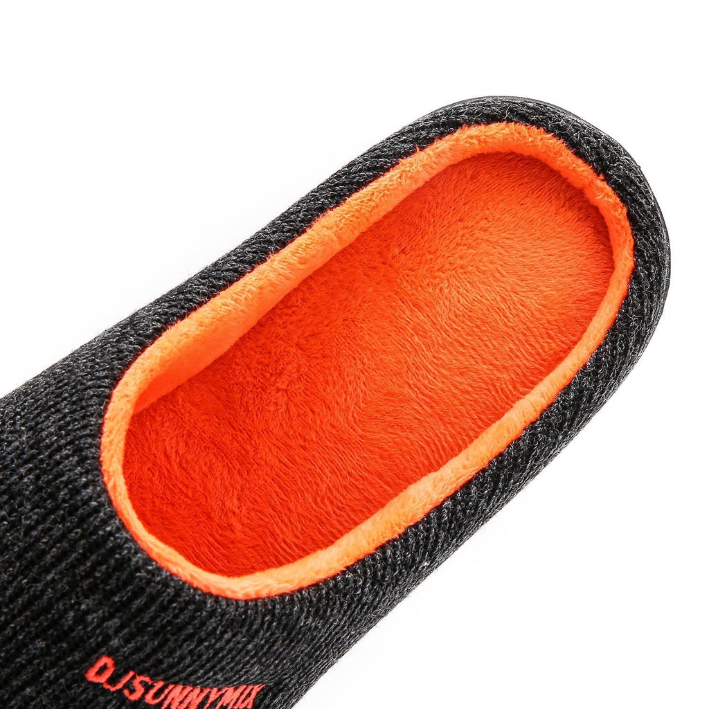 Men's Cotton Fabric Slippers Indoor Non-Slip Home Fur Couple Flat  Men Winter Slipper Cotton Memory Foam Slippers Comfort Knitted Cotton-blend Closed Toe House Indoor Outdoor Shoes