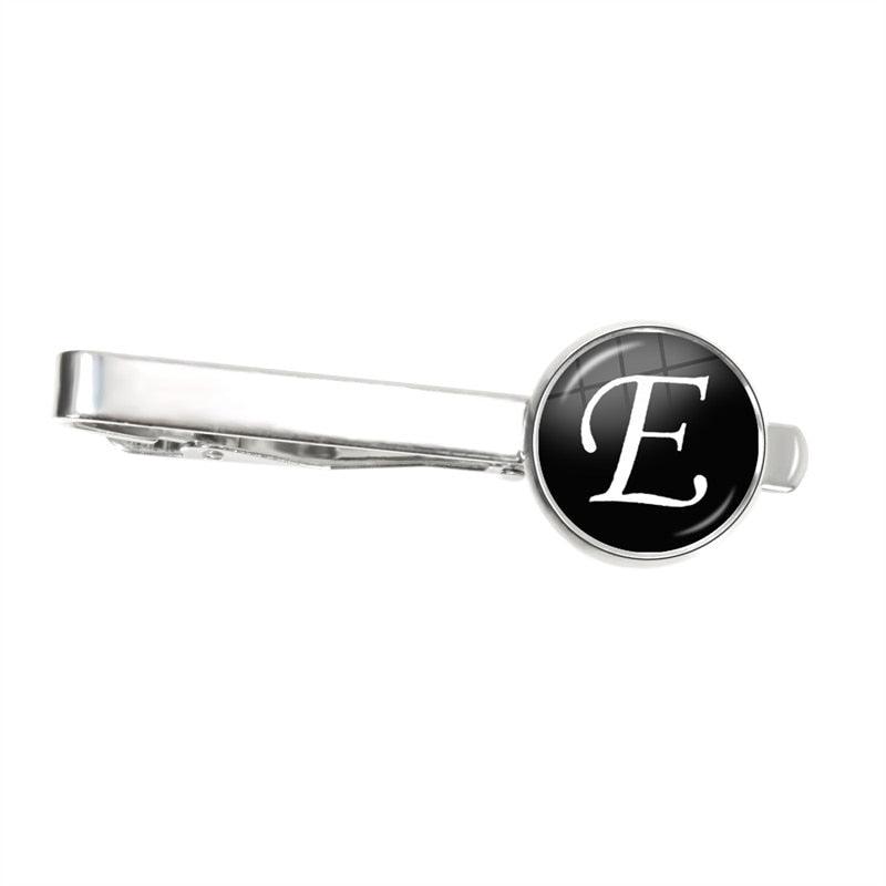 Men's Fashion 26 Alphabet Letters Tie Clips Personality Name Letters Jewelry Letter Tie Clip Men's Fashion Tie Pin Buckle Clip Tie Decoration Suit Accessories  Men Necktie Clip Pin Suit Accessories Gift