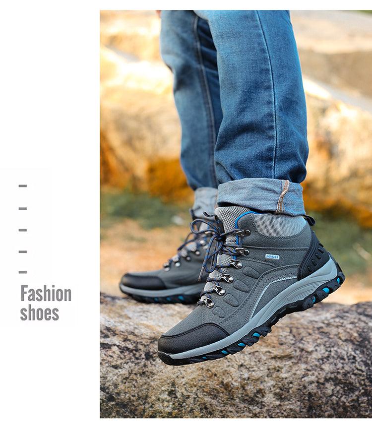 Men's Women's New Outdoor Climbing Hiking Sports Shoes Comfortable Breathable Wear-Resistant Men's Soft Casual Shoes Outdoor Walking Lace Up Anti-Slip Comfortable Ankle Booties