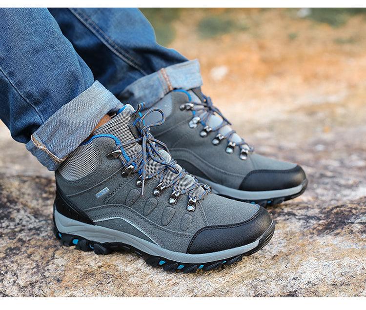 Men's Women's New Outdoor Climbing Hiking Sports Shoes Comfortable Breathable Wear-Resistant Men's Soft Casual Shoes Outdoor Walking Lace Up Anti-Slip Comfortable Ankle Booties
