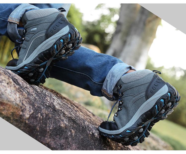 Men's Women's New Outdoor Climbing Hiking Sports Shoes Comfortable Breathable Wear-Resistant Men's Soft Casual Shoes Outdoor Walking Lace Up Anti-Slip Comfortable Ankle Booties