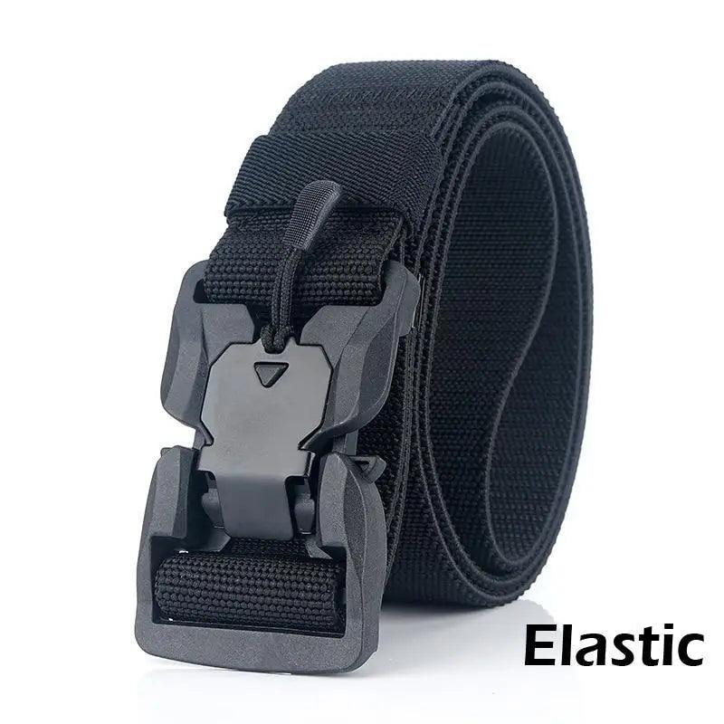 Men Tactical Quick Release Magnetic Buckle Belt Classic Soft Nylon Sports Duty Work Belts
