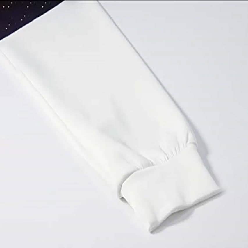 Men's 3D Print Block Starry Sky Milk Hoodie