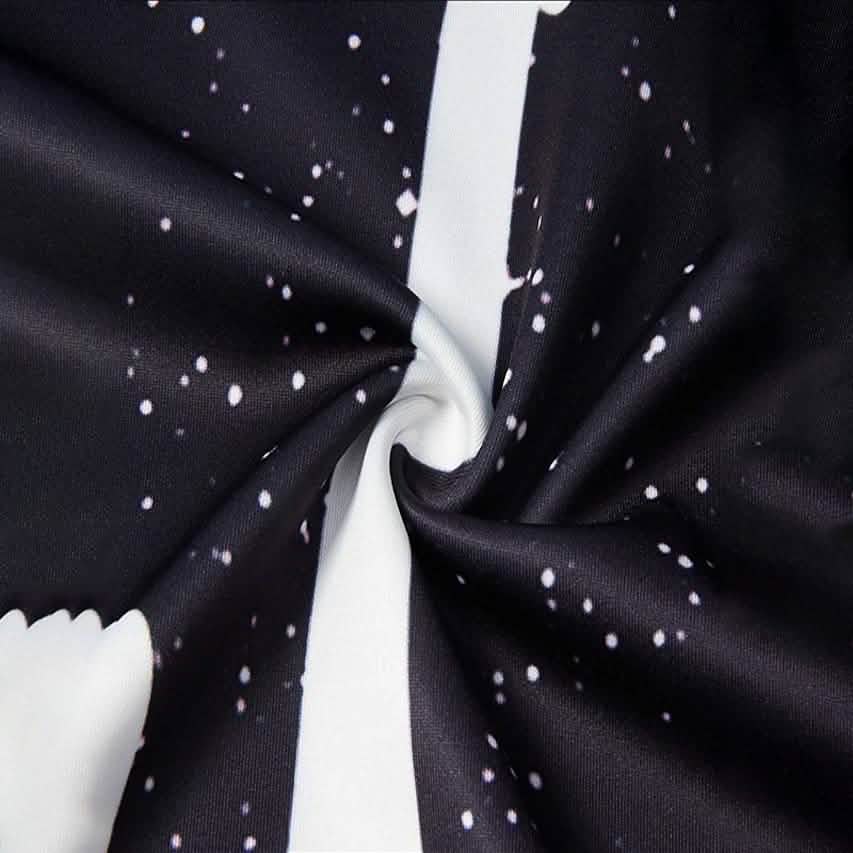 Men's 3D Print Block Starry Sky Milk Hoodie