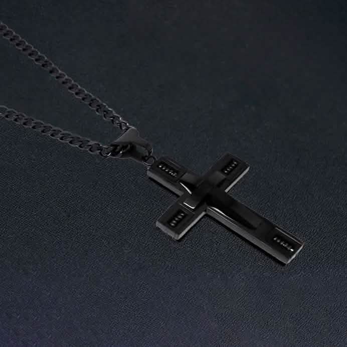 Men's Cross Necklaces in Stainless Steel