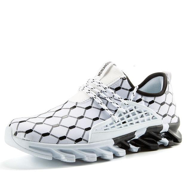 Mens Lightweight Breathable White Sneakers Casual Spring New Fashion Comfortable Walking  Slip-On Sneakers Breathable Fashion Athletic Gym Casual Tennis Sneakers Modern Design Shoes