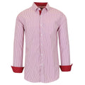 Men's Long Sleeve Slim Fitting Gingham Pattern Dress Shirts