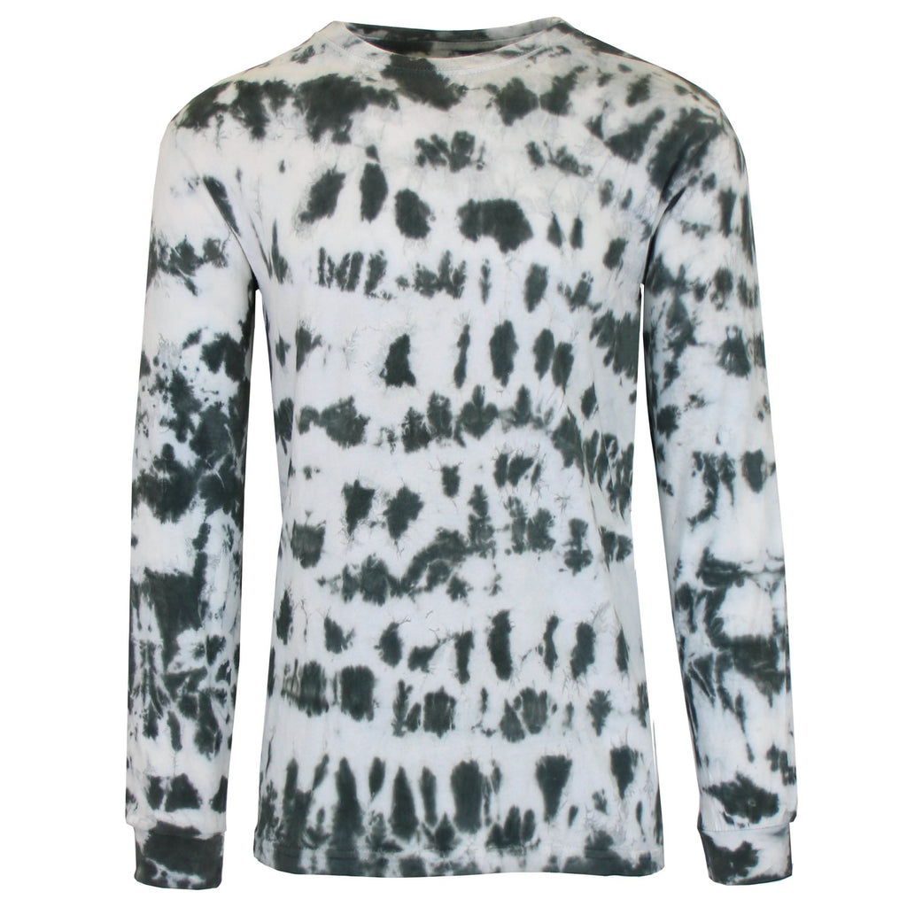 Men's Long Sleeve Tie-Dye Cotton Tee