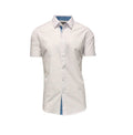 Men's Short-Sleeve Slim-Fit Shirt with Contrast Trim - Assorted Sizes