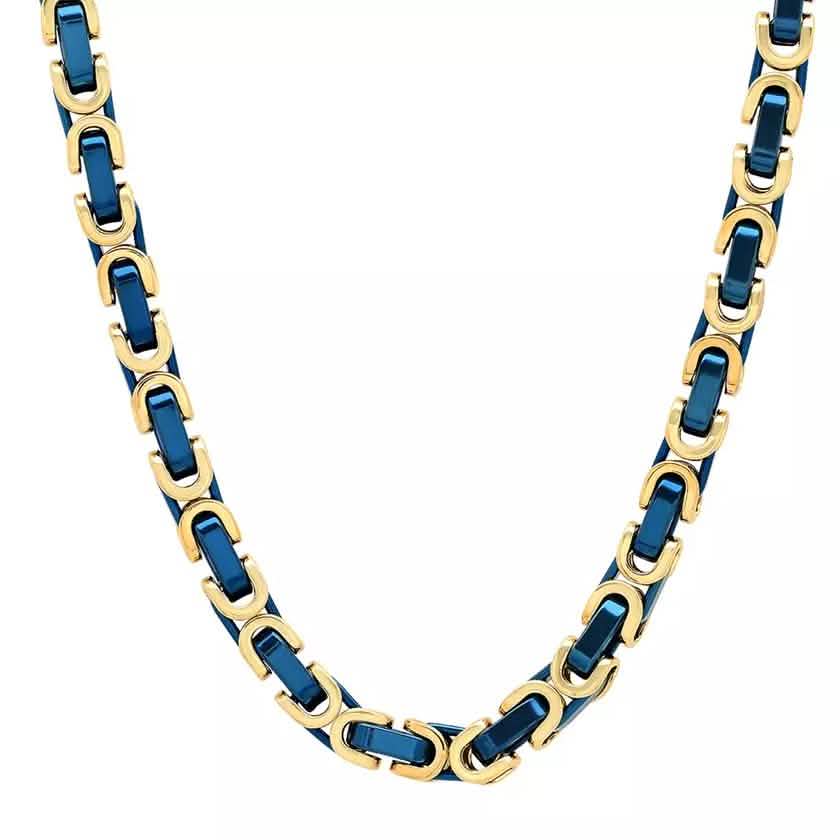 Men's Stainless Steel 24" Byzantine Necklace Chain