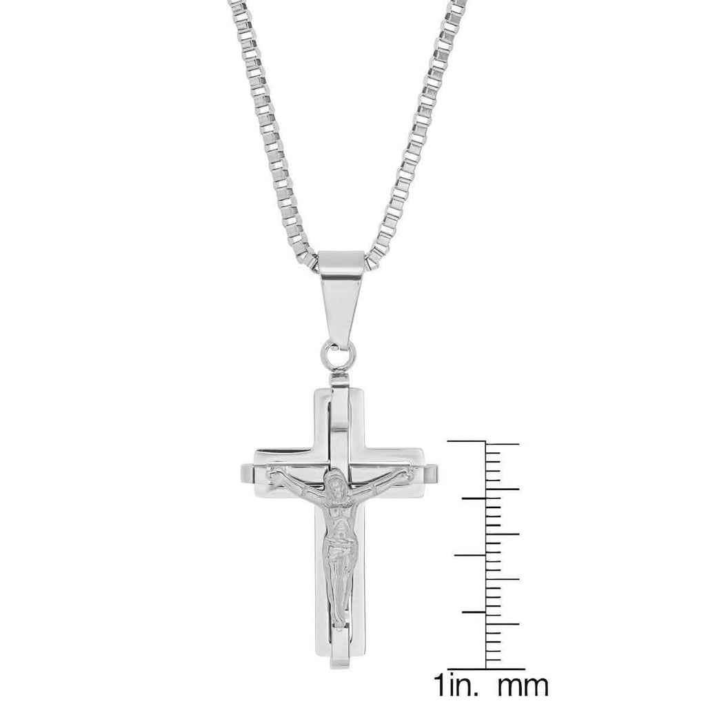 Men's Stainless Steel Crucifix Pendant