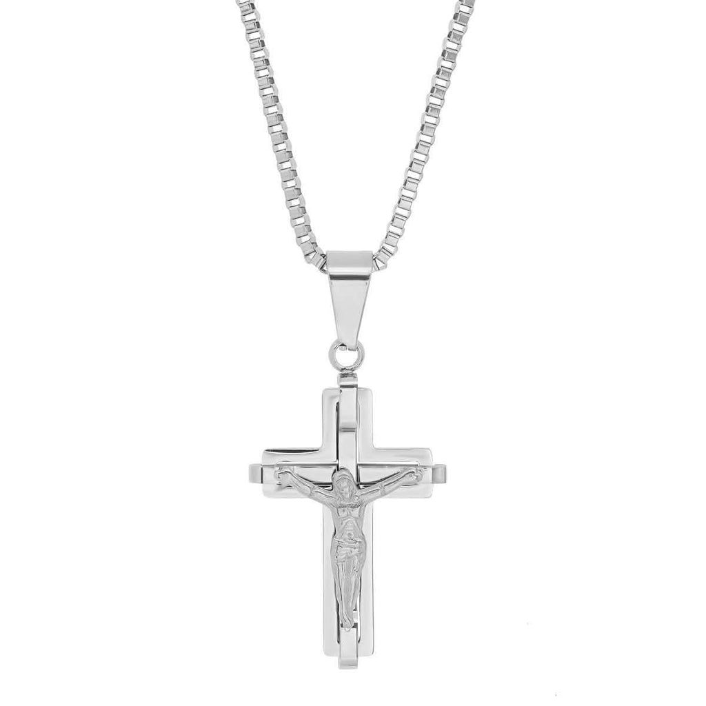 Men's Stainless Steel Crucifix Pendant