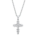 Men's Stainless Steel CZ Cross Pendant