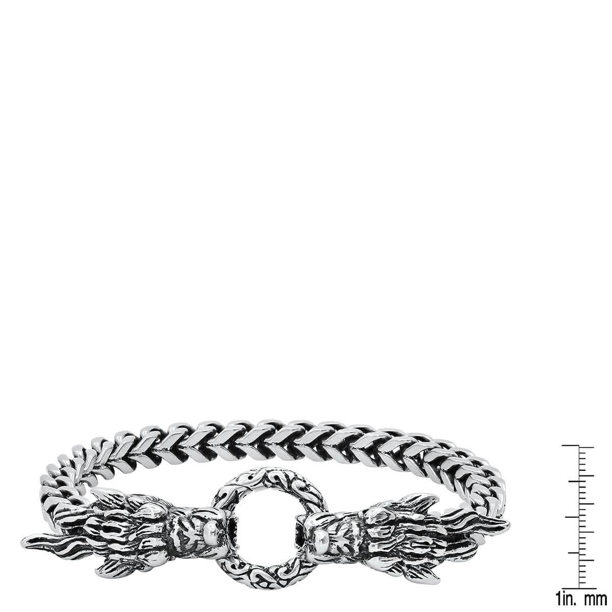 Men's Stainless Steel Dragon Head Bracelet