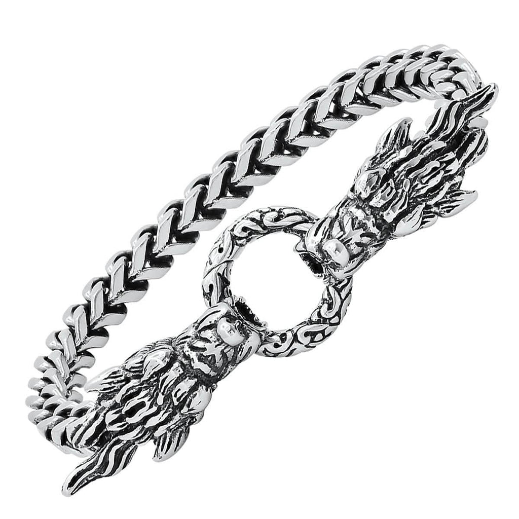 Men's Stainless Steel Dragon Head Bracelet