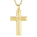 Men's Stainless Steel The Lord's Prayer Rotating Cross Pendant Necklace