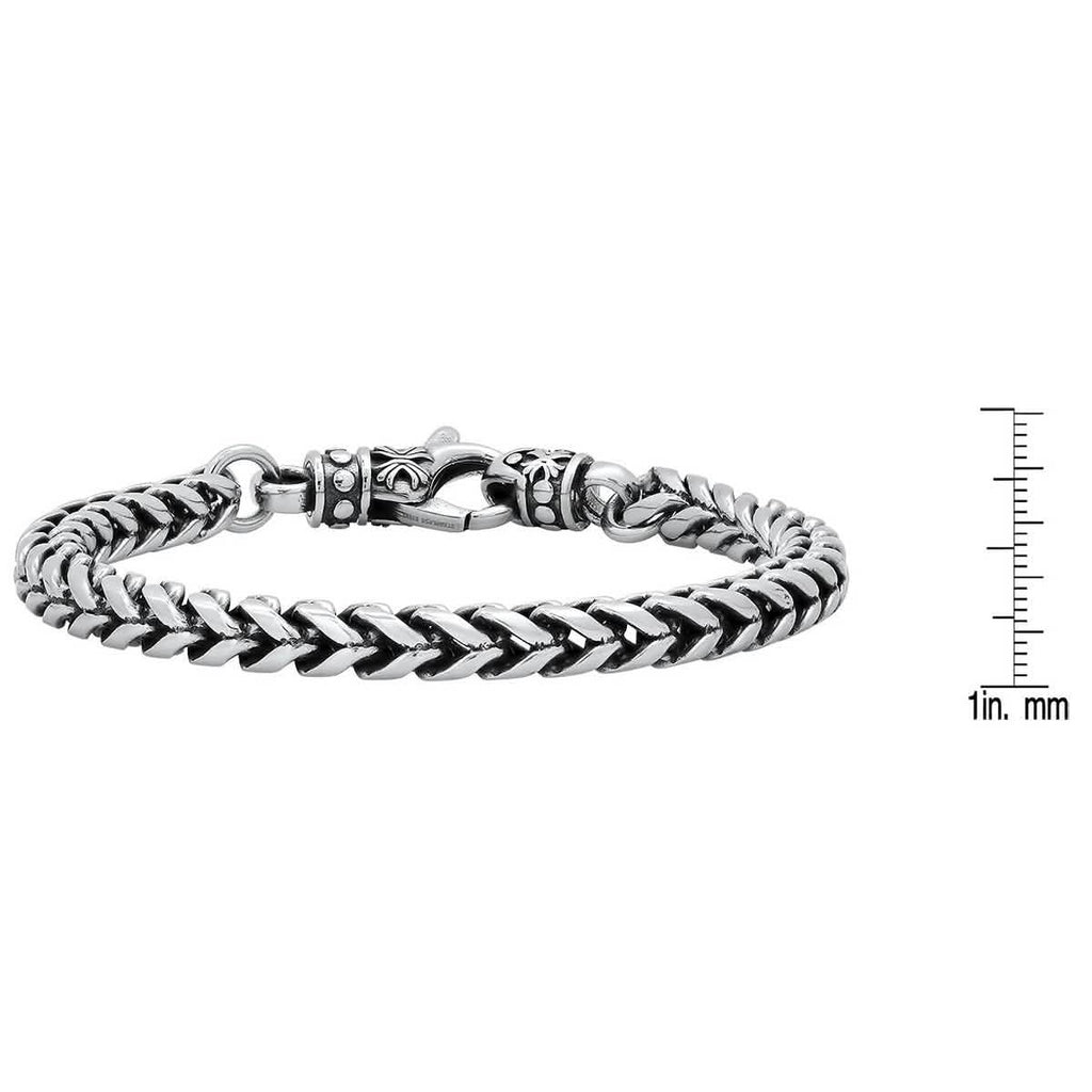 Men's Stainless Steel Wheat Chain Bracelet