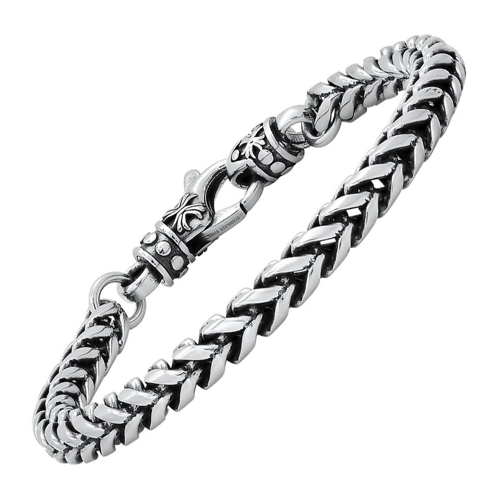 Men's Stainless Steel Wheat Chain Bracelet