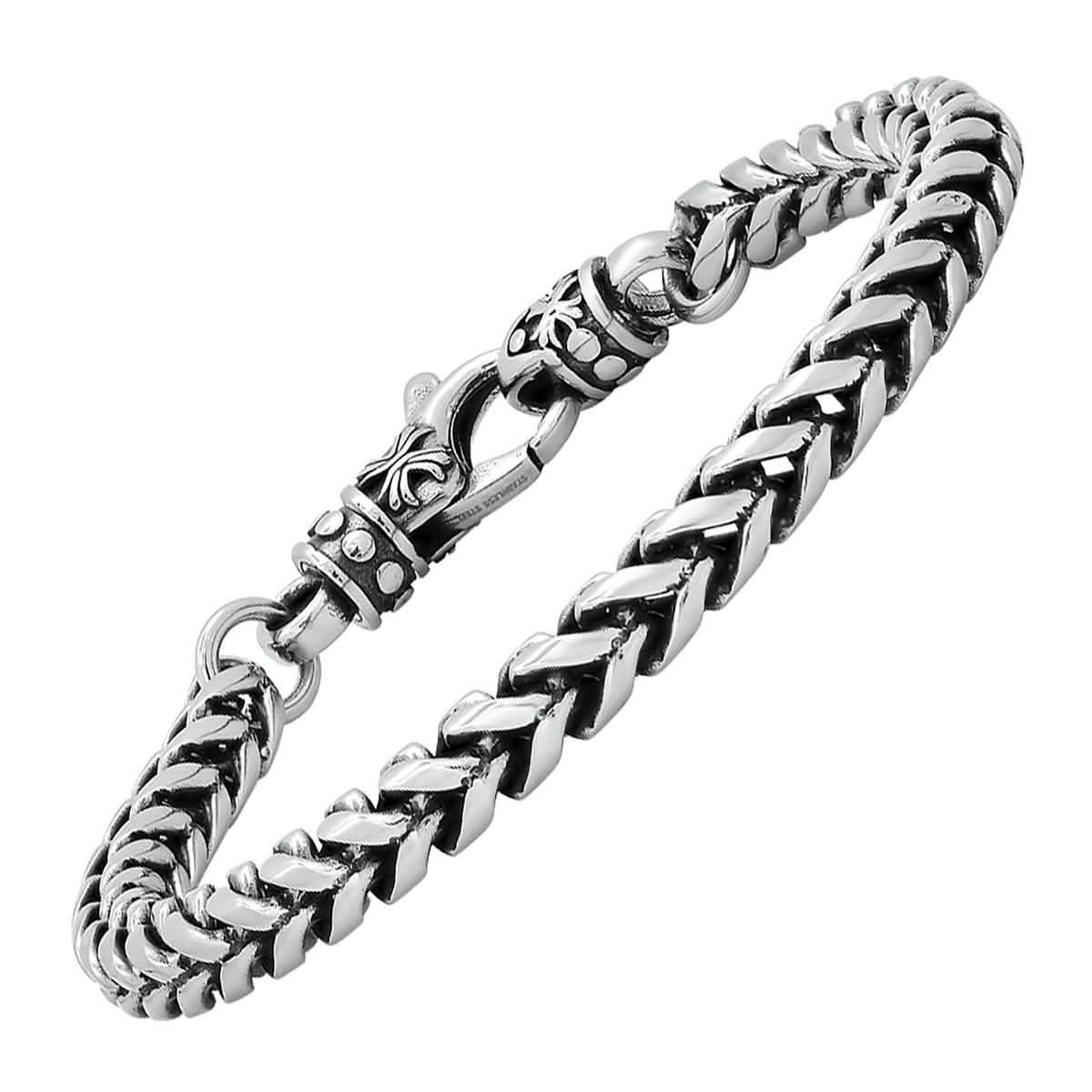 Men's Stainless Steel Wheat Chain Bracelet