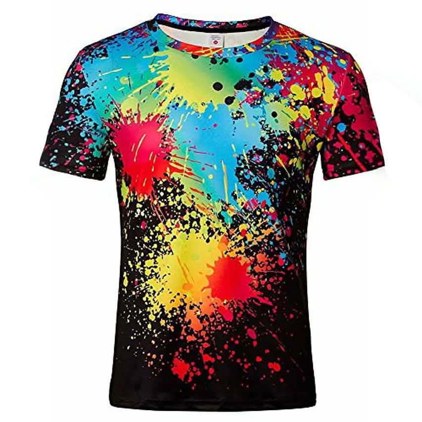 Men's T-shirt 3D Print Print Short Sleeve Going out Tops Streetwear