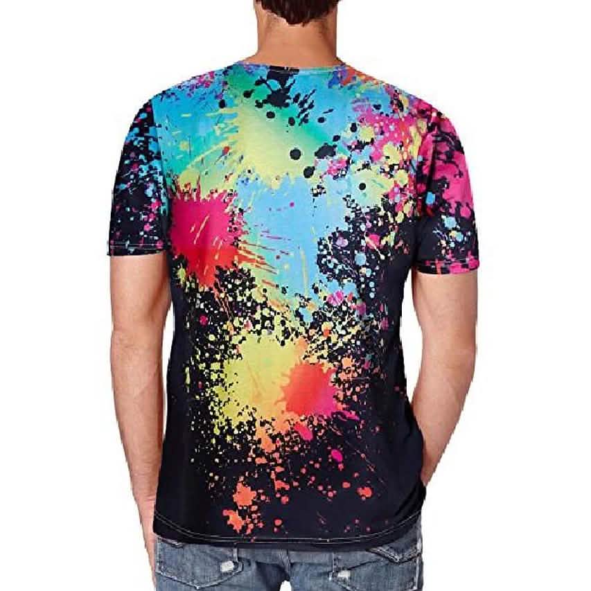 Men's T-shirt 3D Print Print Short Sleeve Going out Tops Streetwear
